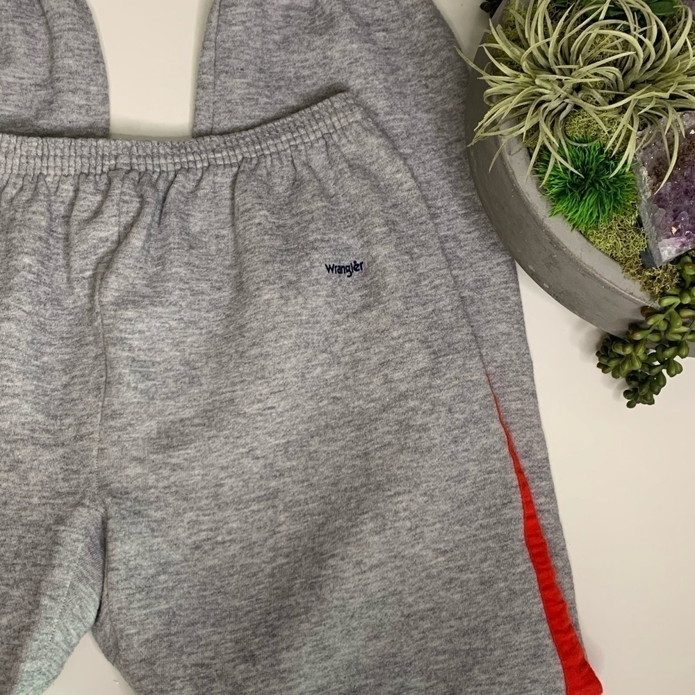 Wrangler Grey Men Red stripe casual sweatpants rear pocket men size xl